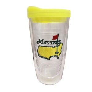 Masters Golf Tournament Tervis Tumbler Cup with Lid Yellow Augusta Collectible